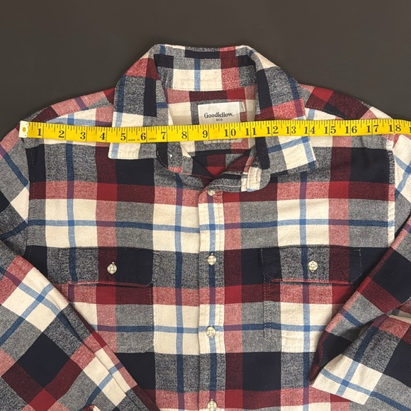 Men’s Goodfellow Flannel Plaid Button Shirt - Picture 9 of 17